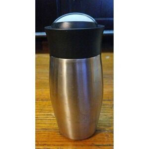 Final Touch Stainless Steel Cocktail Shaker Silver Black Modern Barware 8 Inch